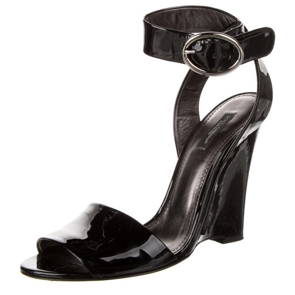 Dolce & Gabbana Shoes - Dolce & Gabbana Wedge Sandals Black Size 40